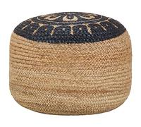 Puf Hecho A Mano Azul 45x30 Cm Yute Vidaxl
