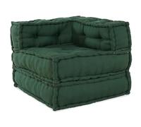 vidaXL Puf Modular Tela Verde 70x70x54, sofá, sofá Convertible, sofá de Tela, sofá Modular, cojín de palets, sofá de Suelo, sofá, sofá de Esquina