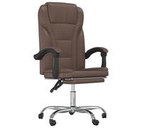 VidaXL Pulssar Silla de Oficina Reclinable con Reposapiés Marrón