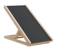 vidaXL Rampa para perros madera maciza de abeto gris 100x40 cm