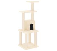 Vidaxl rascador con cueva crema para gato