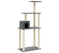 Vidaxl rascador elevado gris oscuro para gatos