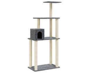 Vidaxl rascador elevado gris oscuro para gatos