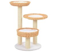 VidaXL Rascador para gatos 3 plataformas color Marrón