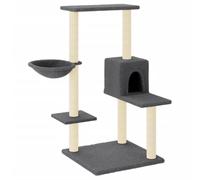 vidaXL Rascador para gatos con postes de sisal gris oscuro 95 cm