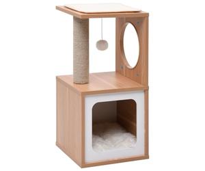vidaXL Rascador para Gatos con Alfombra Rascadora Poste Casita de Sisal 60 cm