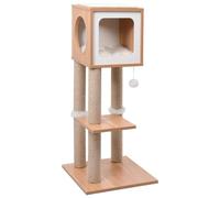 vidaXL Rascador para Gatos con Alfombra Rascadora Poste Casita de Sisal 90 cm