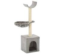 vidaXL Rascador para Gatos con Poste de Sisal 105cm Gris Accesorios Mascotas