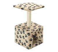 Rascador con poste para gatos color Beige Huellas