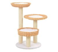 Vidaxl rascador para gatos con poste de sisal madera natural de sauce