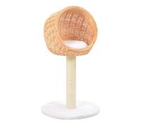 Vidaxl rascador para gatos con poste de sisal madera natural de sauce