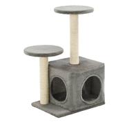 Vidaxl rascador para gatos con poste rascador de sisal 60 cm gris