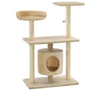vidaXL Rascador para Gatos con Poste Rascador Sisal 95cm Beige Juegos Mascotas