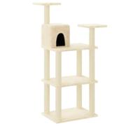 vidaXL Rascador para Gatos con Postes de sisal Color Crema 118,5 cm