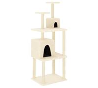 VidaXL Rascador para gatos con postes de sisal color crema 167 cm