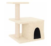 vidaXL Rascador para gatos con postes de sisal color crema 48 cm