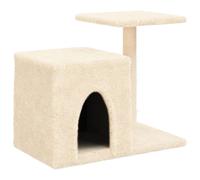 vidaXL Rascador para gatos con postes de sisal color crema 50,5 cm