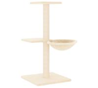 vidaXL Rascador para gatos con postes de sisal color crema 72 cm