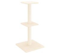 vidaXL Rascador para gatos con postes de sisal color crema 73 cm