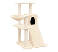 Vidaxl rascador para gatos con postes de sisal color crema 82 cm