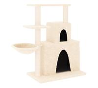 Vidaxl rascador para gatos con postes de sisal color crema 83 cm