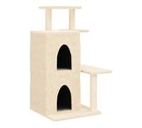 Vidaxl rascador para gatos con postes de sisal color crema 97 cm