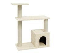 Vidaxl rascador para gatos con postes de sisal crema 70 cm