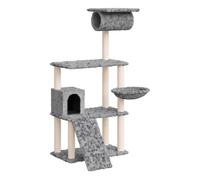 Vidaxl rascador para gatos con postes de sisal gris claro 131 cm