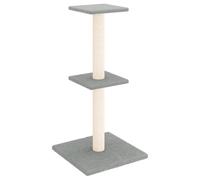 vidaXL Rascador para gatos con postes de sisal gris claro 73 cm