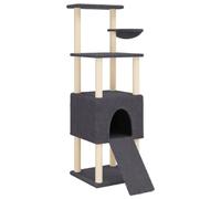 vidaXL Rascador para Gatos con Postes de sisal Gris Oscuro 153 cm