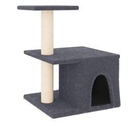 Vidaxl rascador para gatos con postes de sisal gris oscuro 48 cm