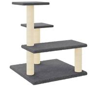 vidaXL Rascador para gatos con postes de sisal gris oscuro 61 cm