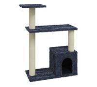 Vidaxl rascador para gatos con postes de sisal gris oscuro 70 cm