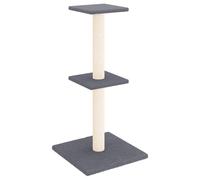 vidaXL Rascador para gatos con postes de sisal gris oscuro 73 cm