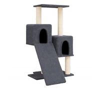 Vidaxl rascador para gatos con postes de sisal gris oscuro 82 cm