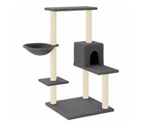 Vidaxl rascador para gatos con postes de sisal gris oscuro 95 cm