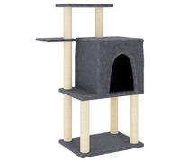 vidaXL Rascador para Gatos con Postes de sisal Gris Oscuro 97 cm