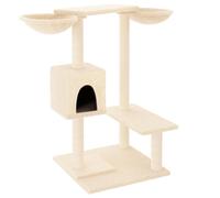vidaXL Rascador para gatos con postes para rascar color crema 82 cm