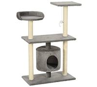 vidaXL Rascador para Gatos con Postes rascadores de sisal 95 cm Gris