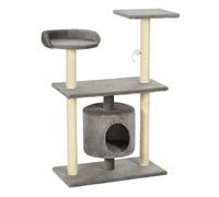 Vidaxl rascador para gatos con postes rascadores de sisal 95 cm gris