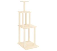 VidaXL Rascador para gatos con postes de sisal color crema