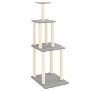 VidaXL Rascador para gatos con postes de sisal gris claro