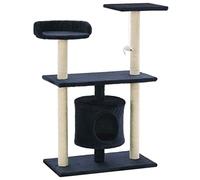 vidaXL Rascador para gatos Poste sisal 95 cm Azul oscuro