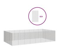 vidaXL Recinto corral animales 24 paneles hierro galvanizado 54x60 cm