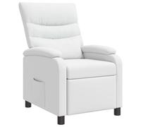 vidaXL Recliner Blanco Cuero sintético
