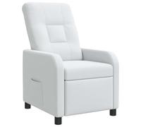 vidaXL Recliner Blanco Tela
