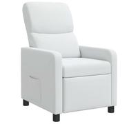 vidaXL Recliner Blanco Tela
