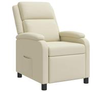 vidaXL Recliner Crema Cuero sintético