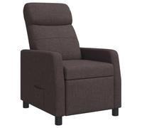 vidaXL Recliner Marrón Oscuro Tela