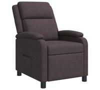 vidaXL Recliner Marrón Oscuro Tela